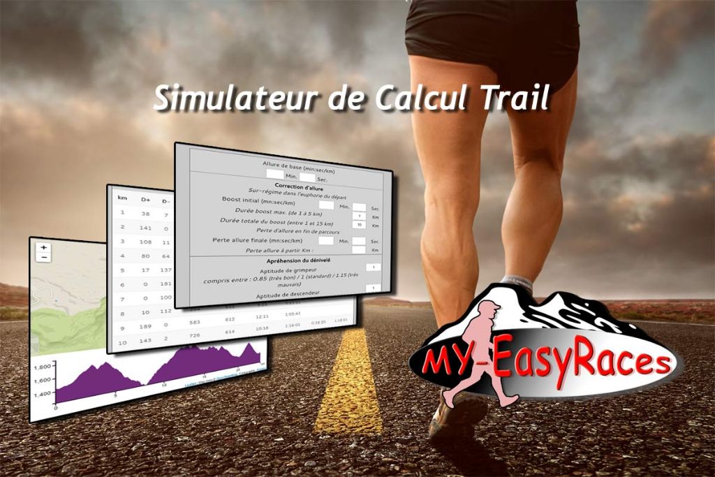 Simulateur de calcul trail, performances, temps de passage, roadbook
